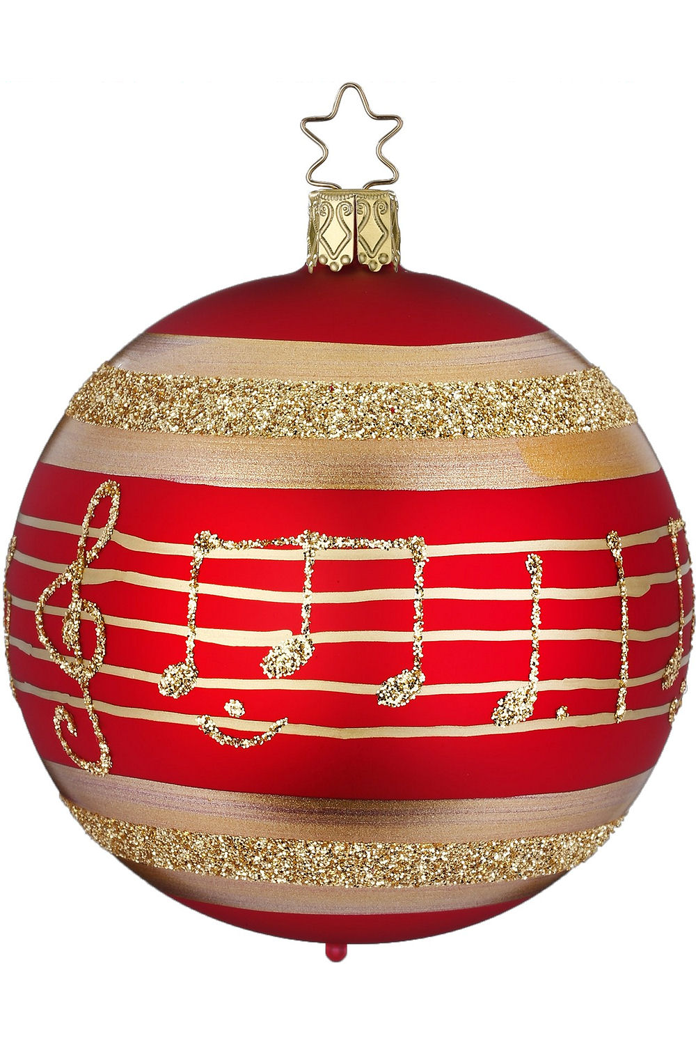 Ball 8cm Christmas Melody, Red Mate