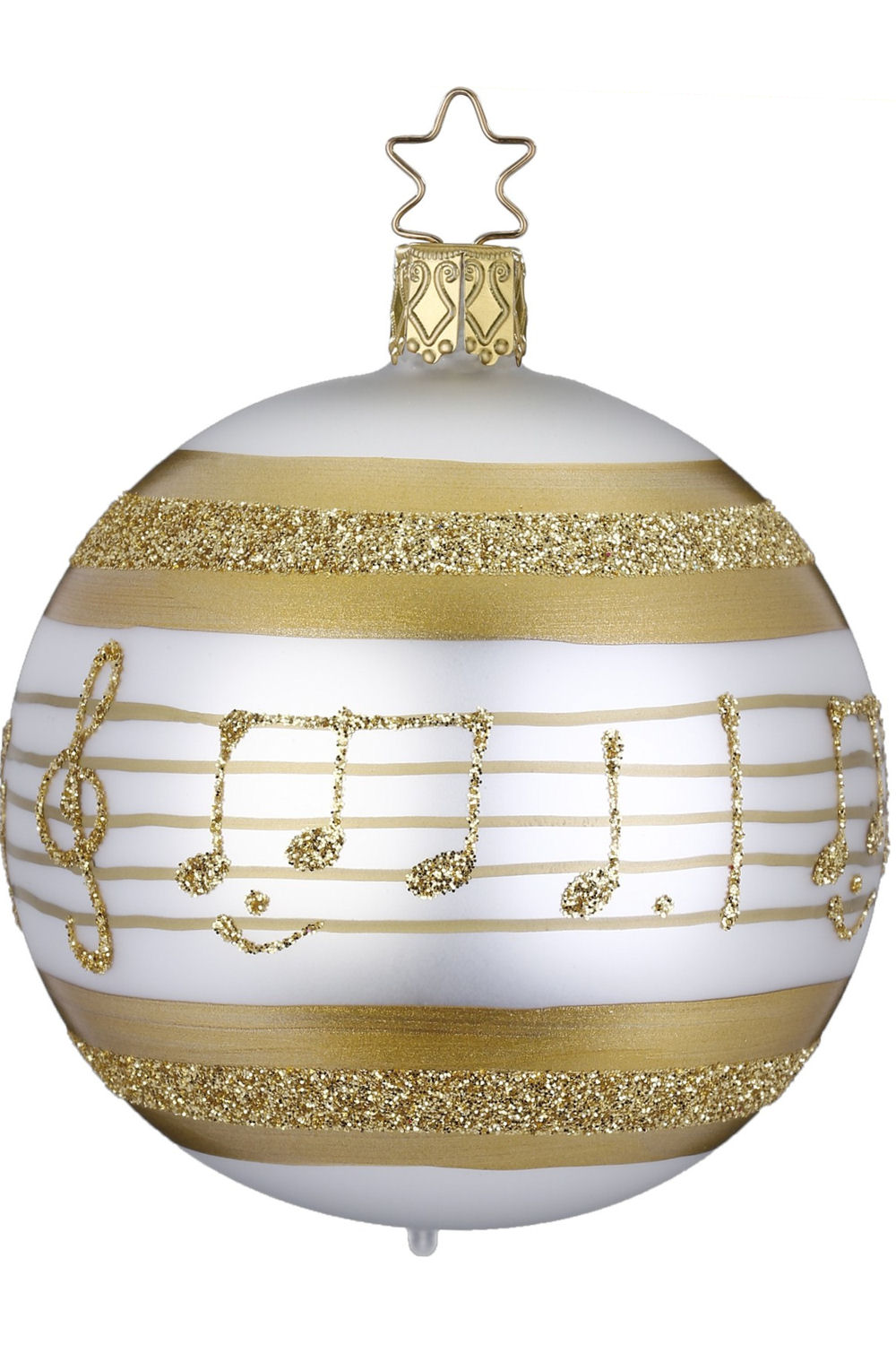 Christmas Glass Music Bauble 8cm 