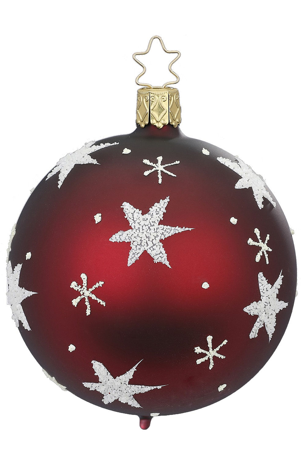 Christmas Ball Night Sky Ø 8-10cm Red Sparkles INGE-GLAS Christmas Accessories 