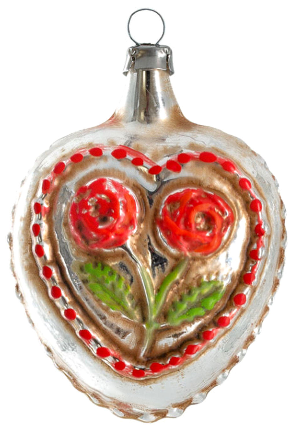 Rose heart with knobs and star