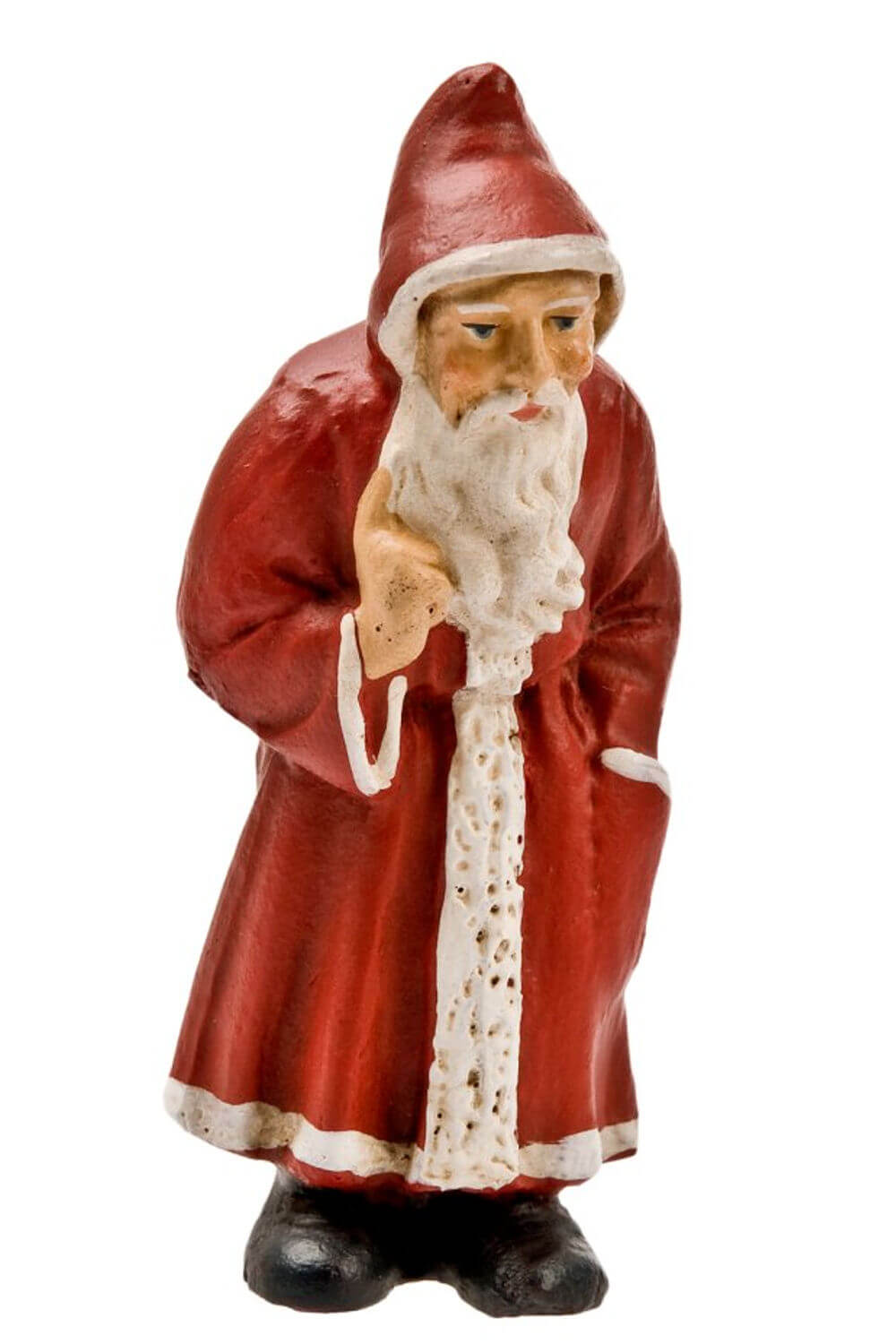 Papiermache' Ornament *Old Santa* Red Papiermache' Ornament *Old Santa* Red